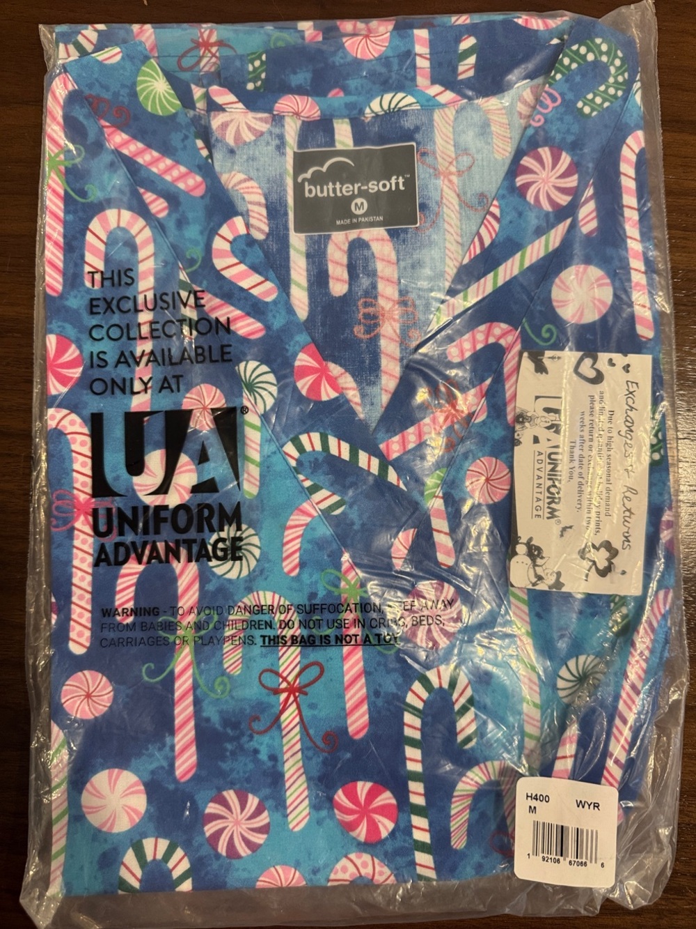 Candy Cane Scrub Top-Christmas